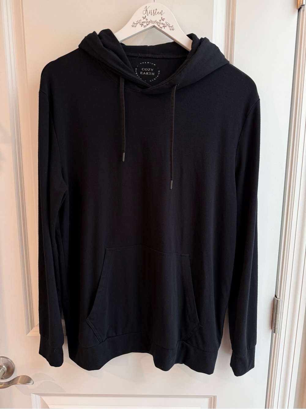 Cozy Earth Bamboo Blend Black Hoodie Loungewear Casual Comfy Outdoors Small